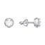 Серебряные серьги - пусеты с белыми фианитами 33811798Д